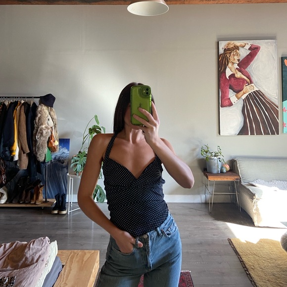 Polka Dot Halter Top - Picture 3 of 3